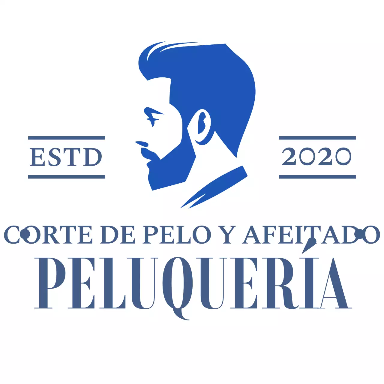 Promover una peluquería clásica azul