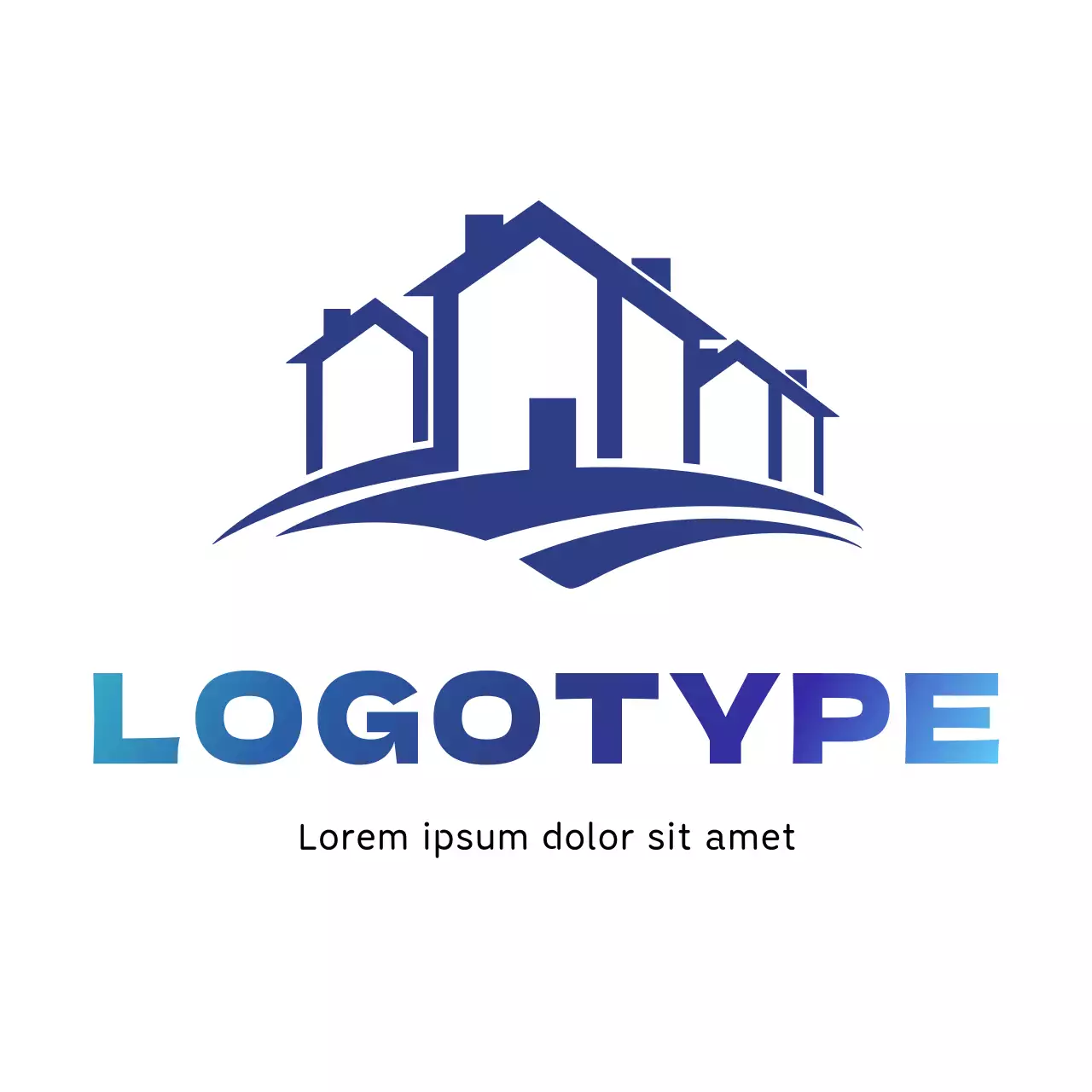 Blue Modern Real Estate Logo