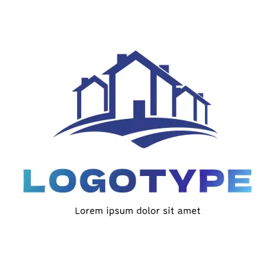 Blue Modern Real Estate Logo