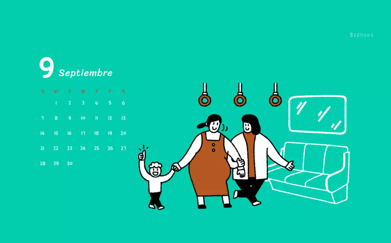 Calendario de Año Nuevo con simpáticas ilustraciones