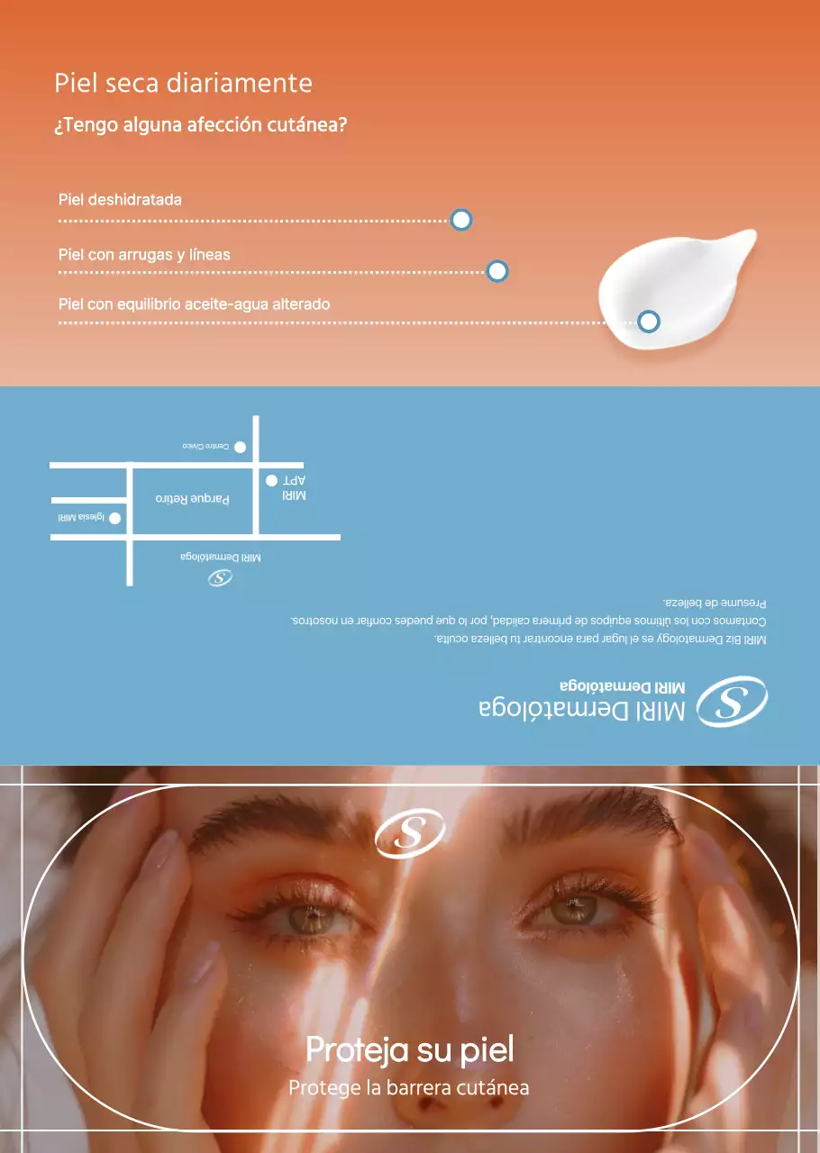 Promueva el cuidado sofisticado de la piel en azul y beige