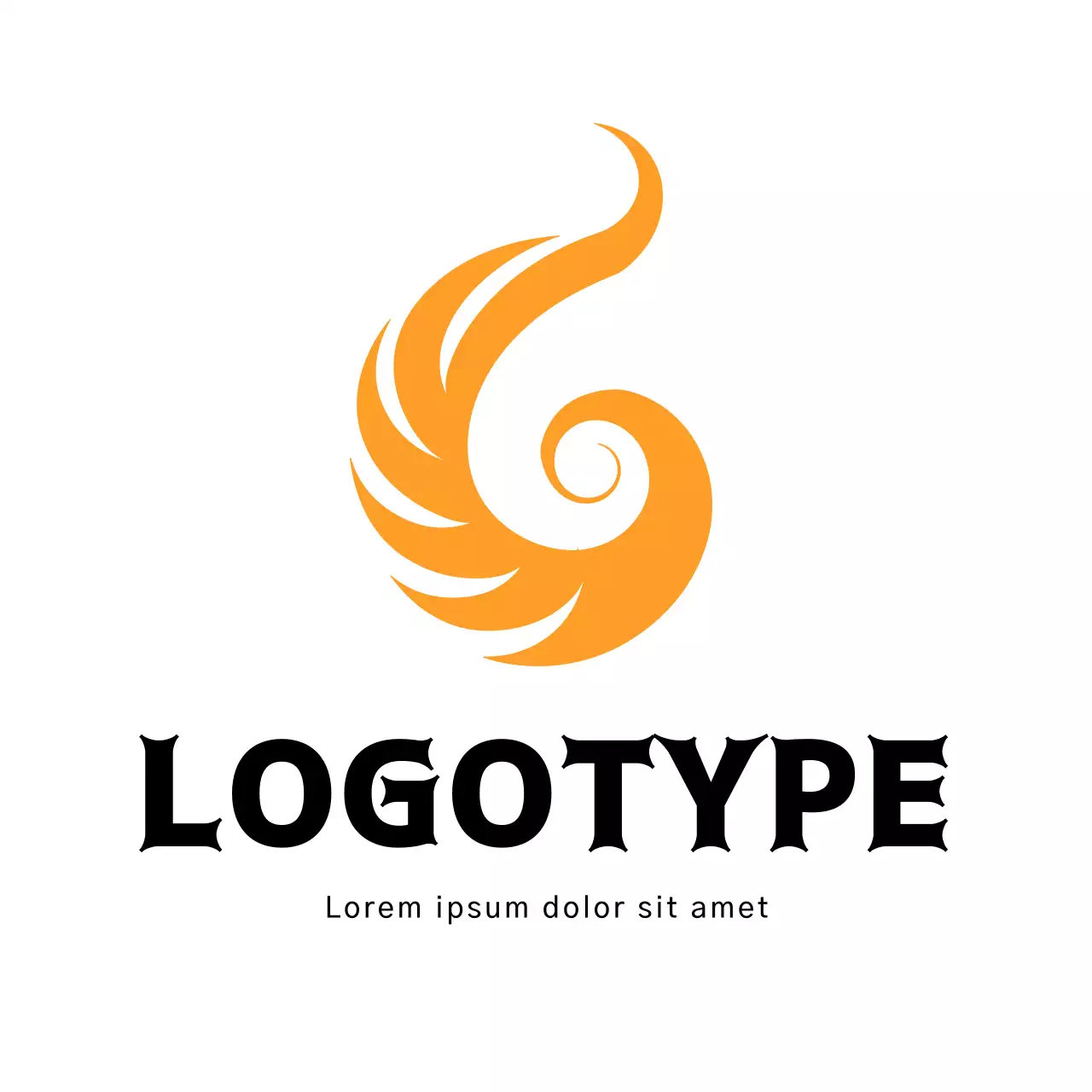 Orange Gothic Design Logo