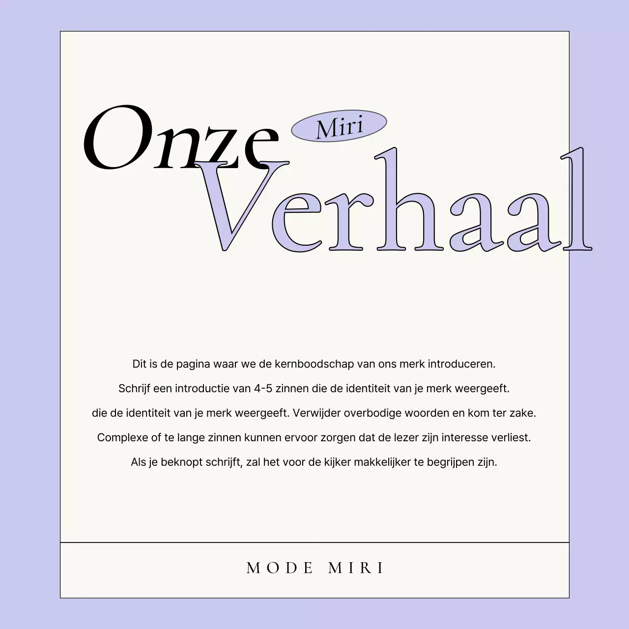 Modern merk promoten in lavendel en ivoor