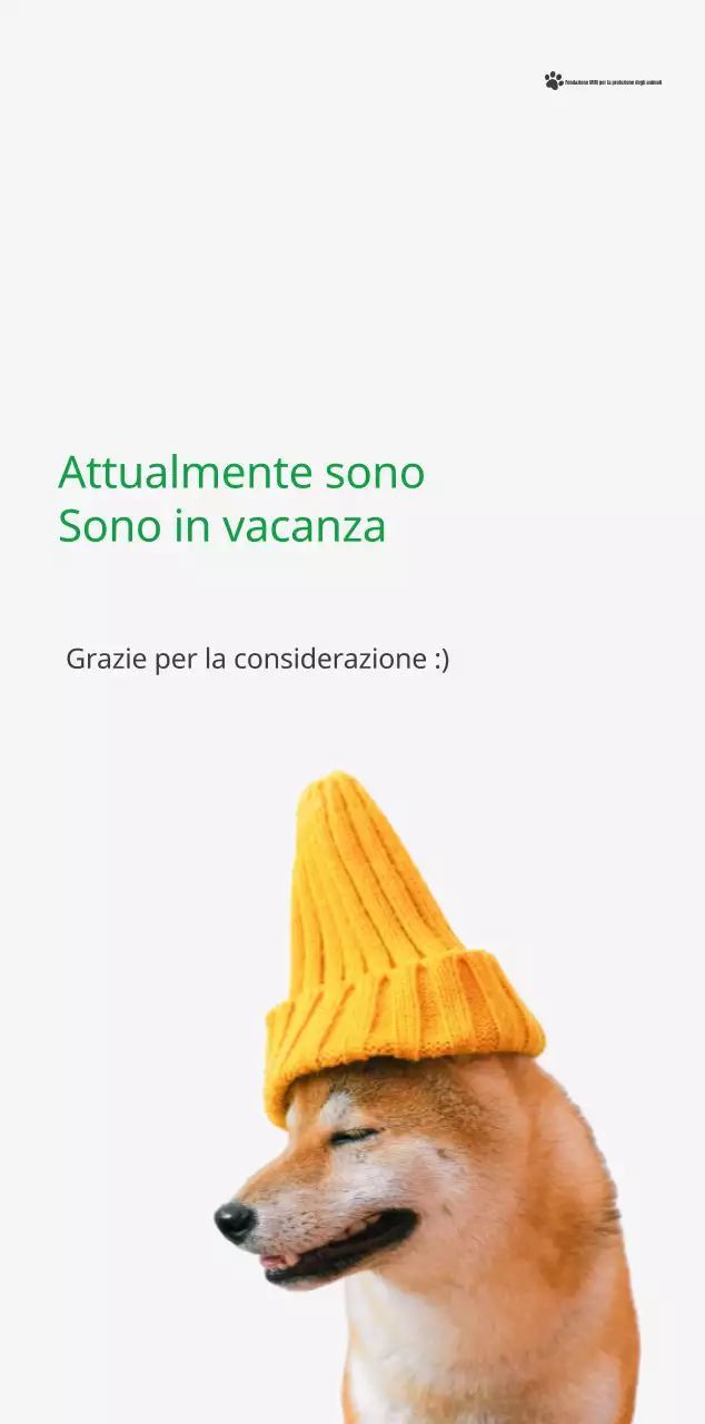 Un calendario con la foto di un cucciolo e un simpatico messaggio in colore verde.