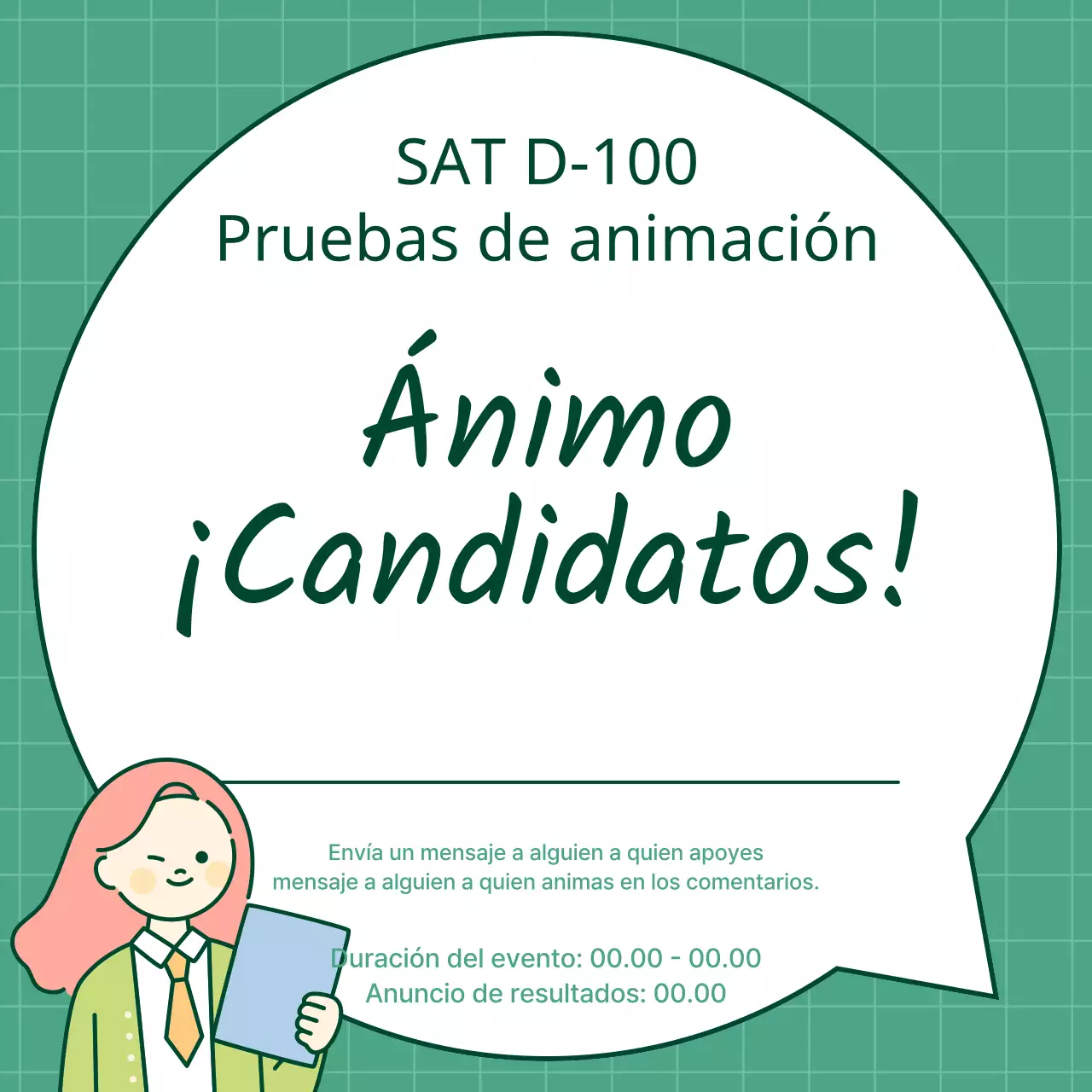 Promover un acto ecológico y simpático para animar los exámenes SAT