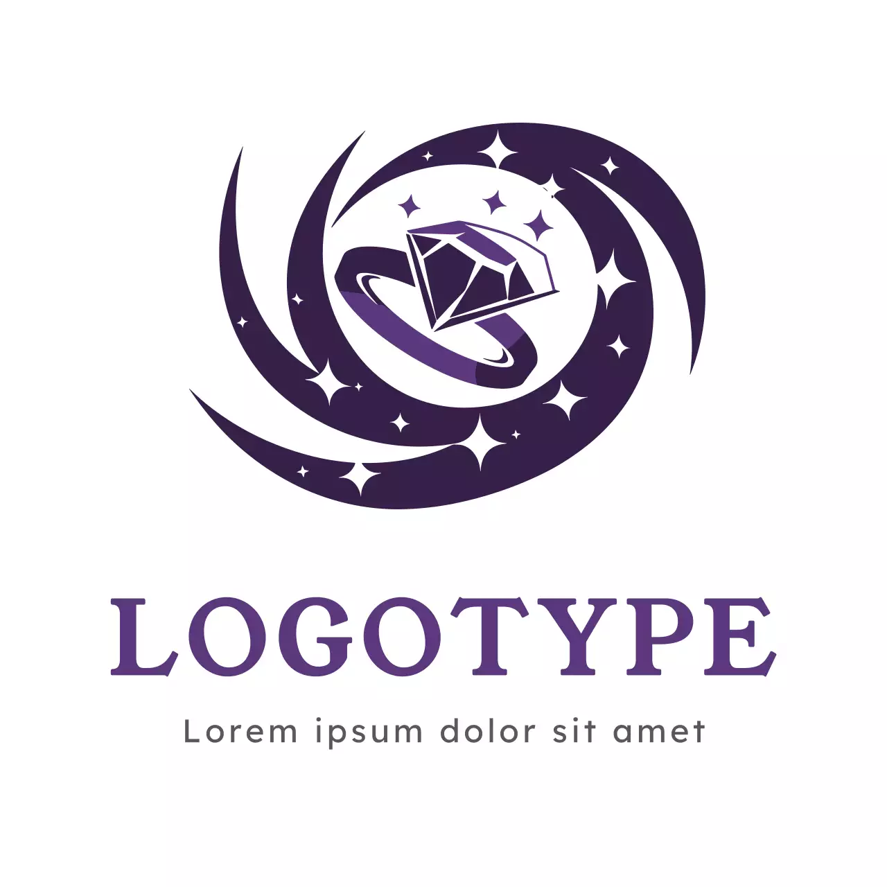 Purple Modern Design Logo