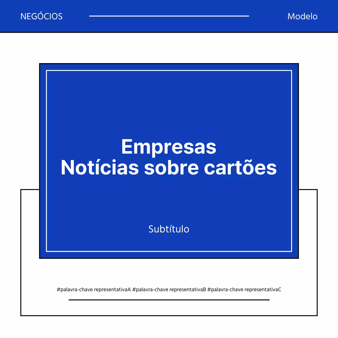 Uma carta de apresentação comercial simples em azul e cinzento