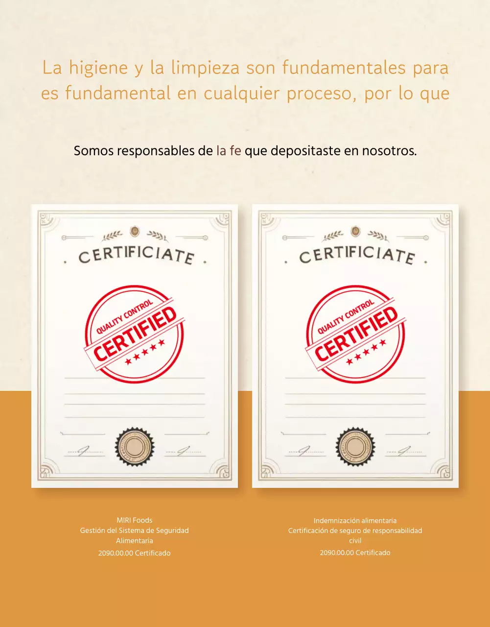 Promueve una tienda de guarniciones de aspecto tradicional en beige y naranja