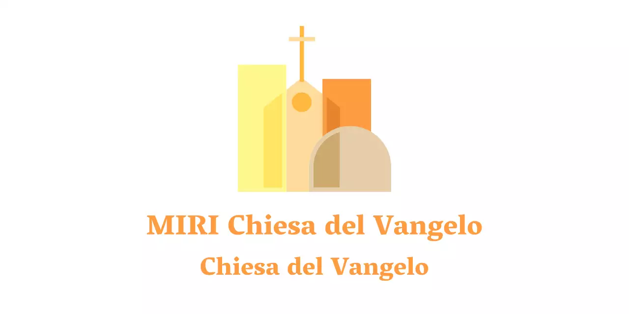 Logo promozionale della chiesa emozionale con colori caldi