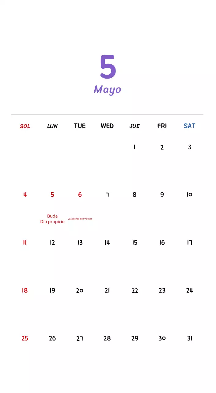 Calendario de Año Nuevo con simpáticas ilustraciones