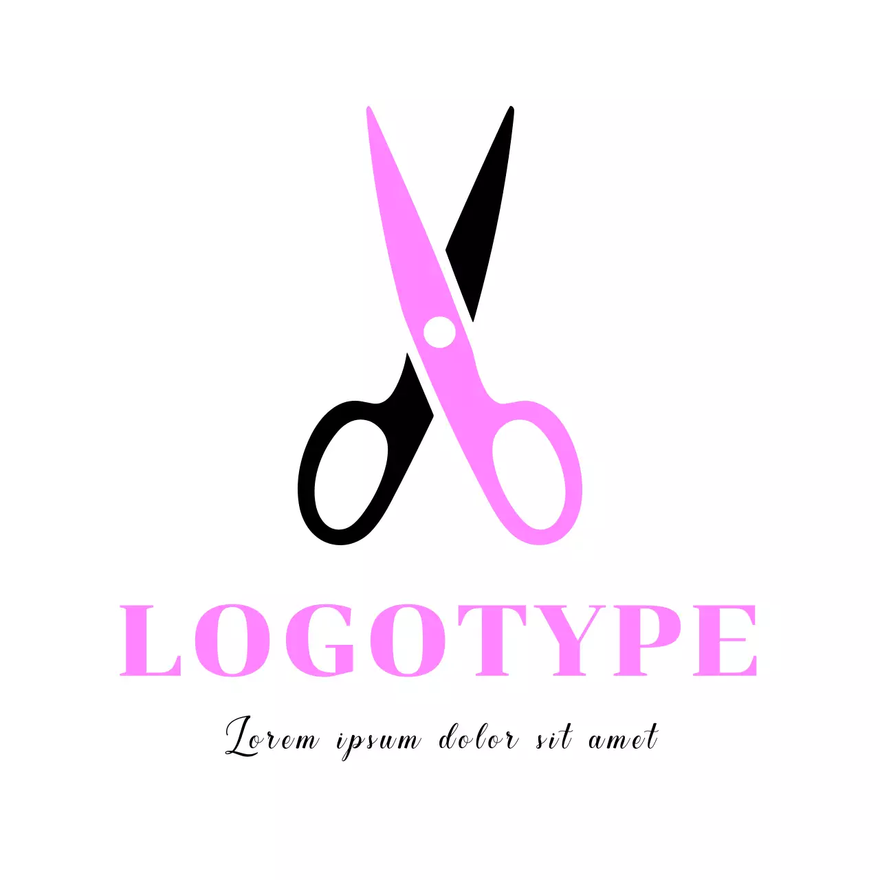 Pink Modern Design Logo