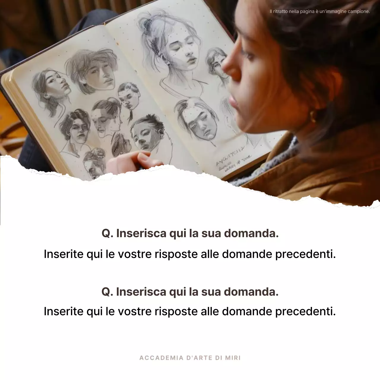 Promuovere testimonial con riflessi marroni e arancioni