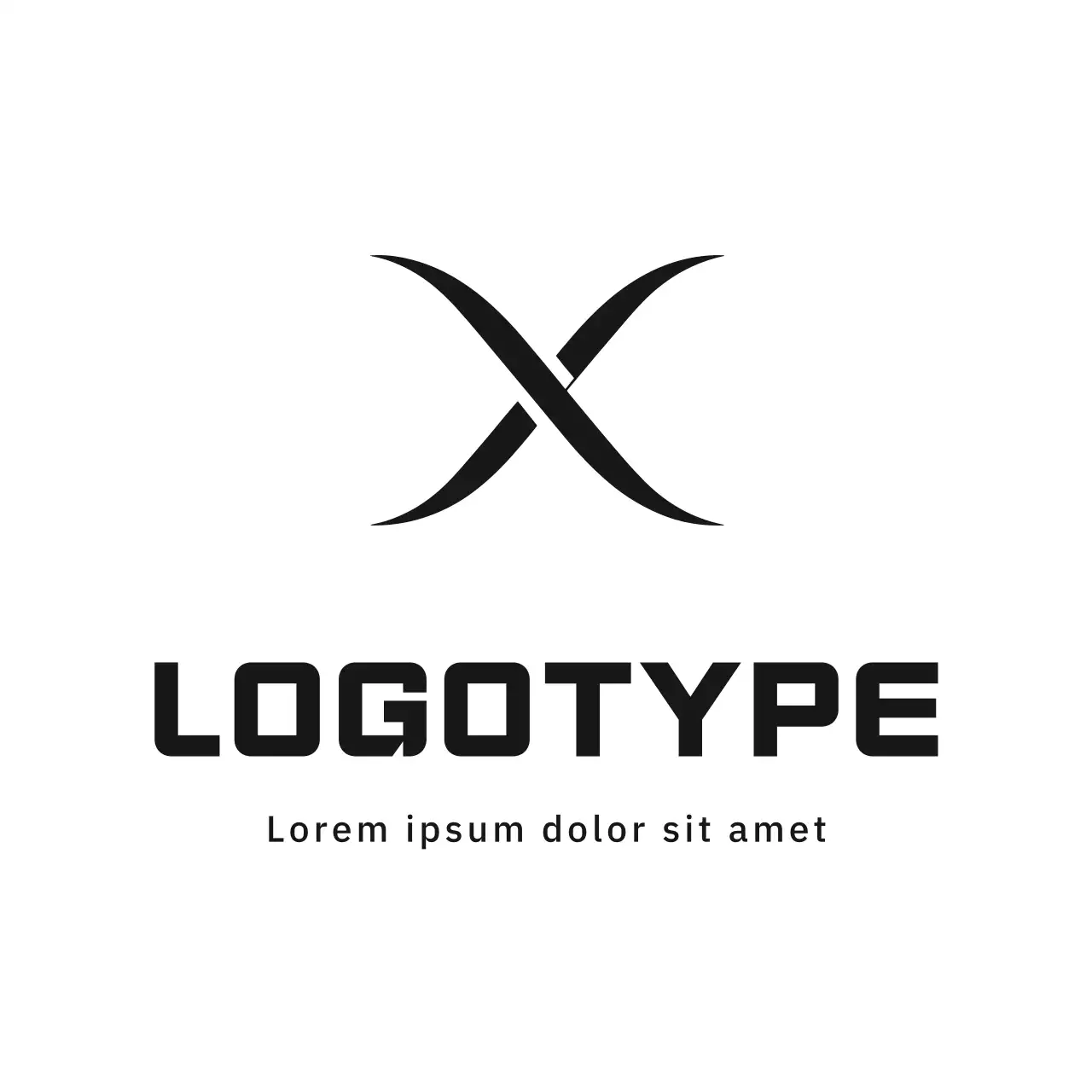 Black Minimal Design Logo