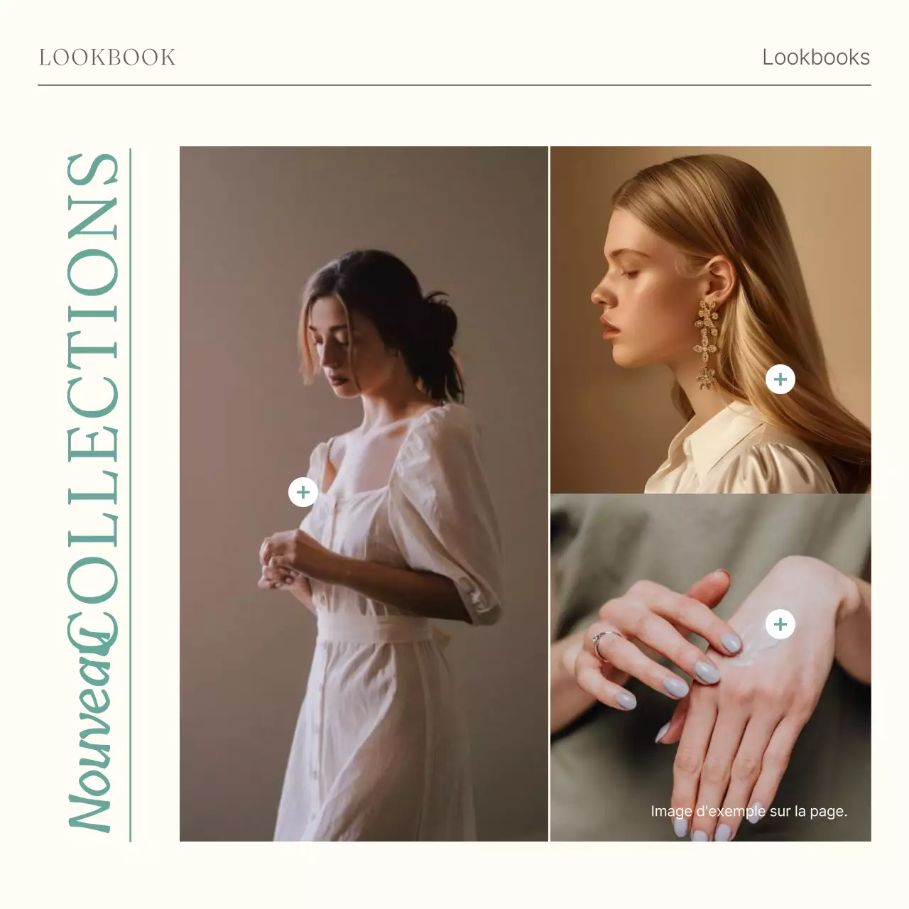 Promouvoir une marque de mode minimaliste en beige et menthe