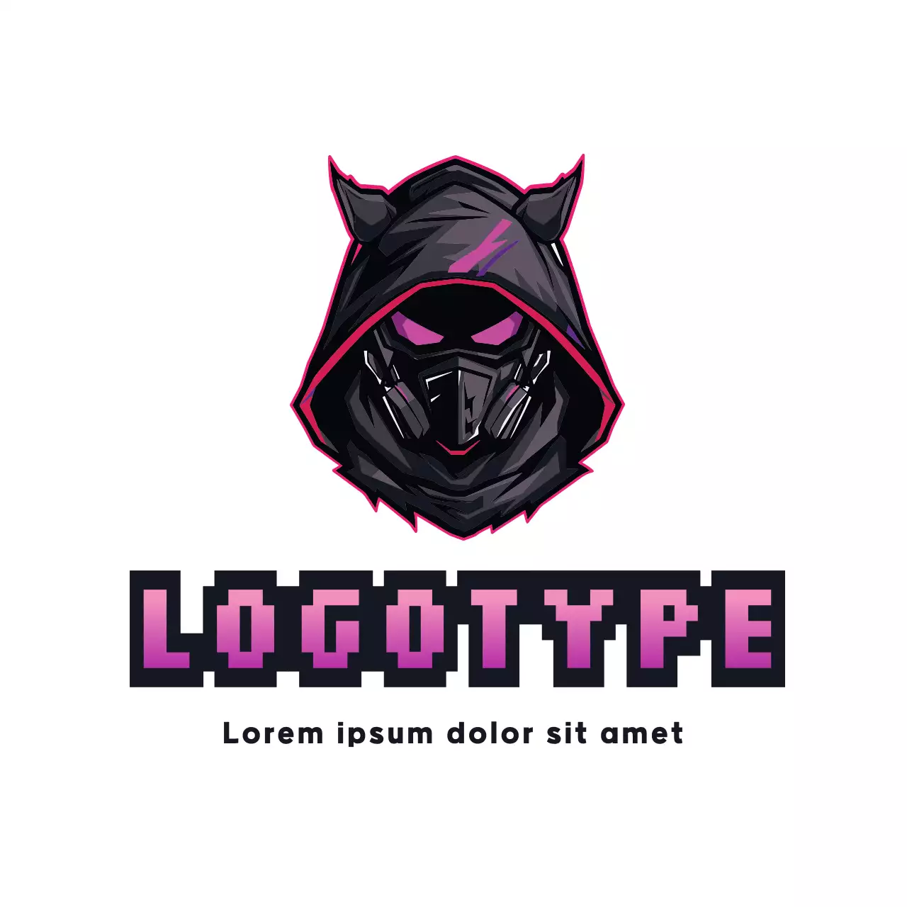 Black Cyber Design Logo