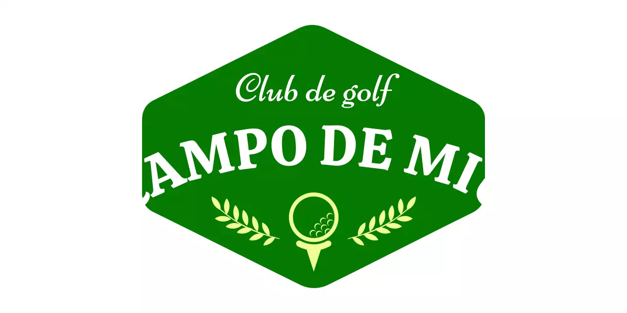 Logotipo para promocionar un club de golf en forma de símbolo de un green.
