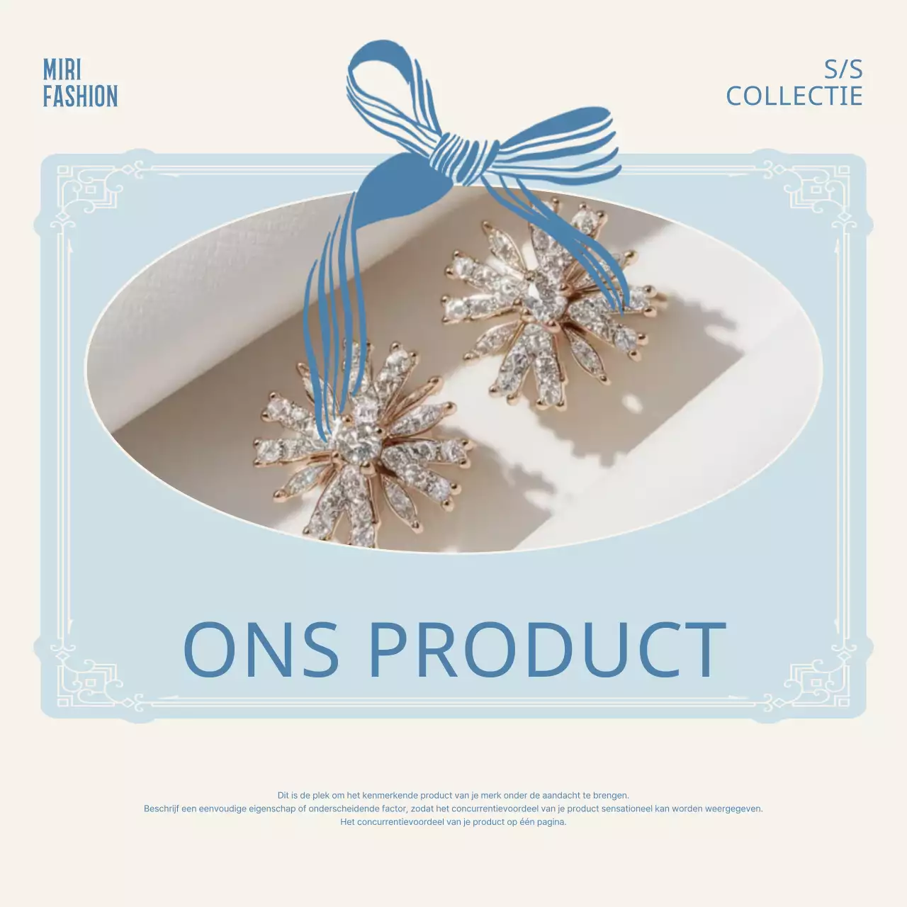 Merkklassieke accessoires in ivoor en lichtblauw