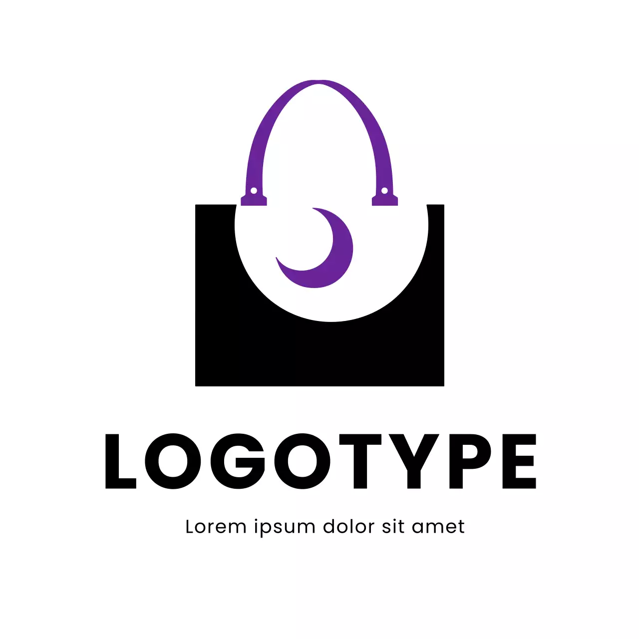 Purple Modern Shopping Logo