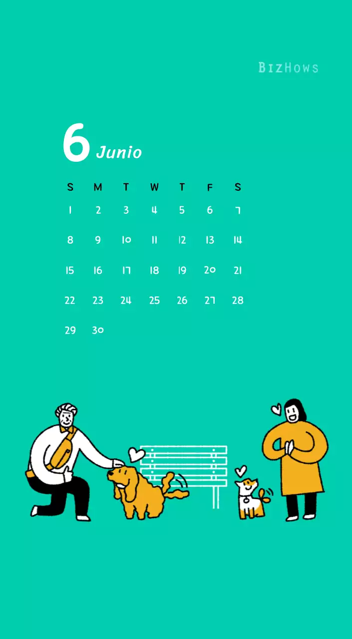 Calendario de Año Nuevo con simpáticas ilustraciones