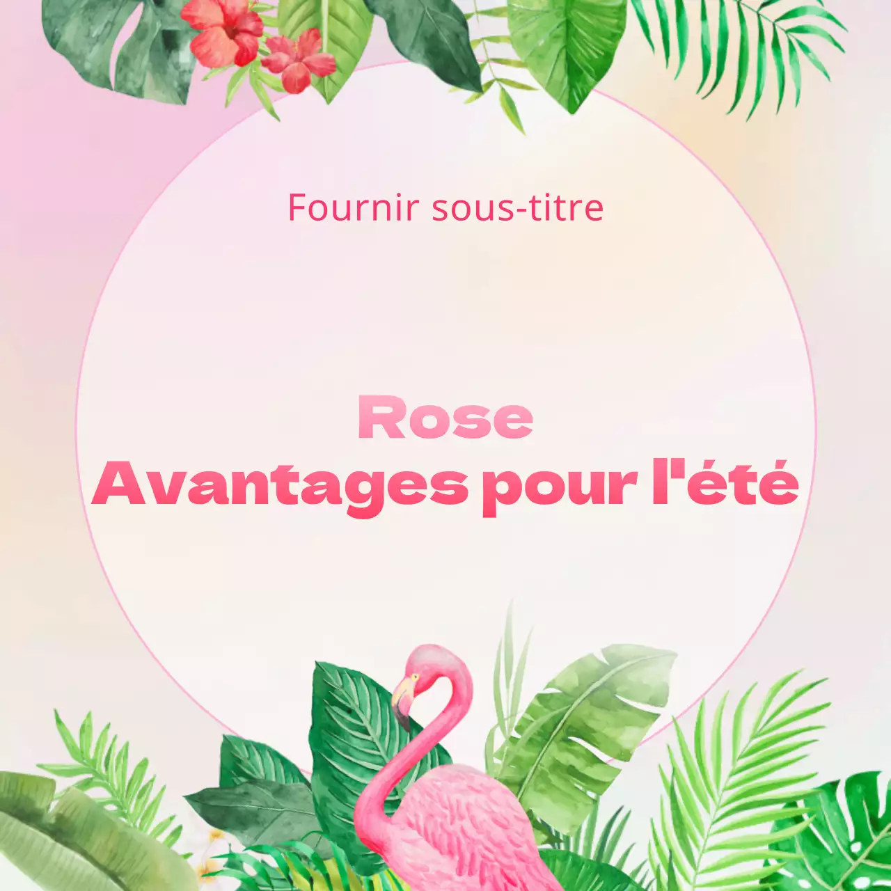 Fond de couverture floral de style tropical, menthe et rose vif