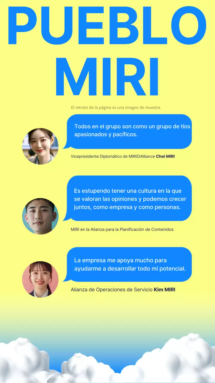 Un bonito anuncio de contratación en azul y amarillo