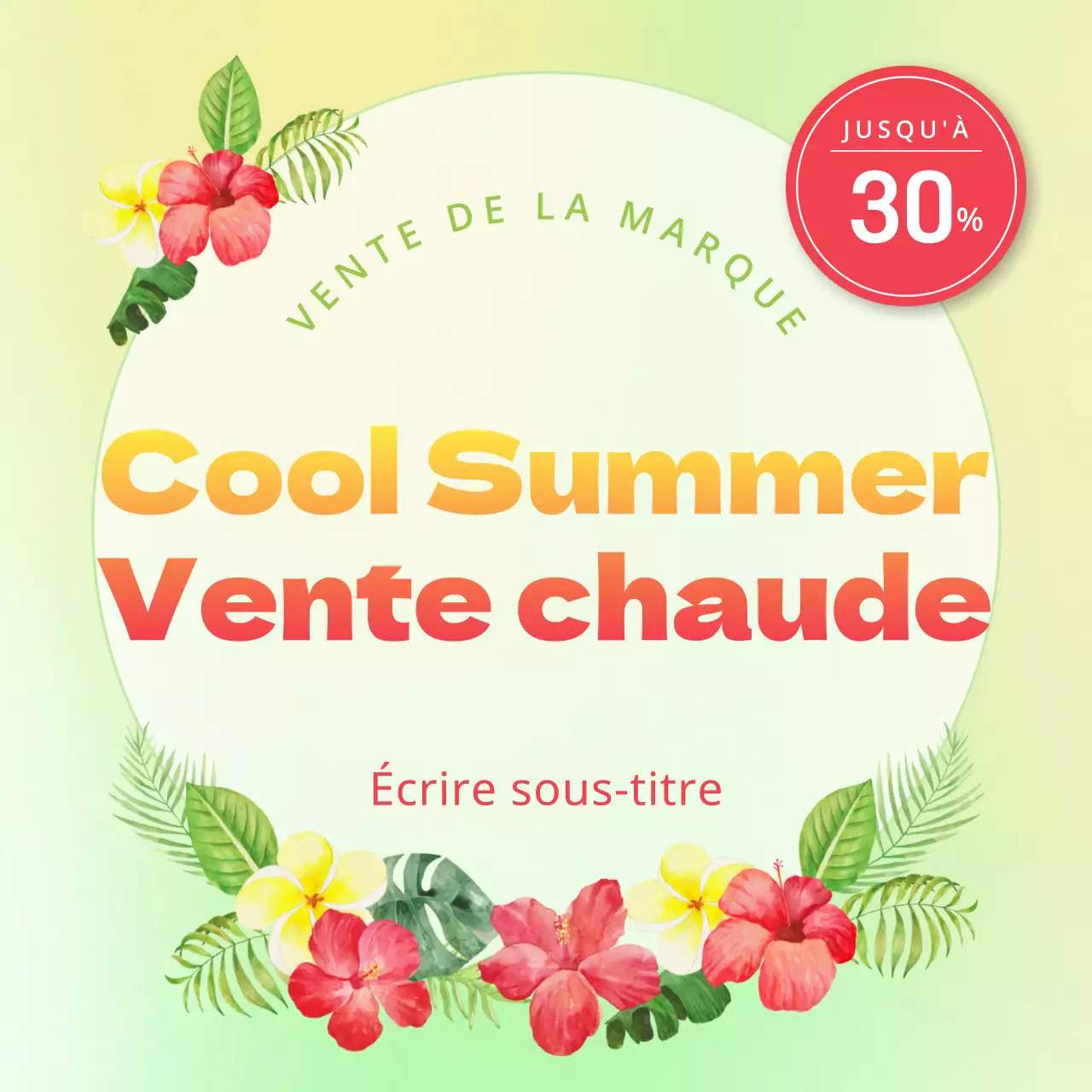 Fond de couverture floral de style tropical, menthe et rose vif