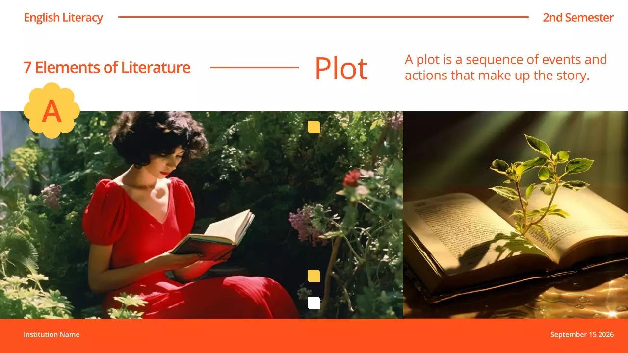 Orange Classic Literature Lecture Presentation