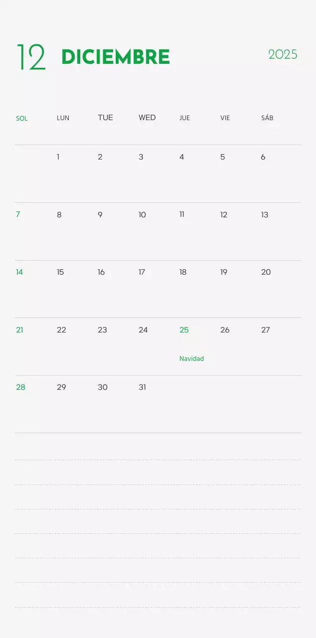 Un calendario con una foto de un cachorro y un bonito mensaje en color verde