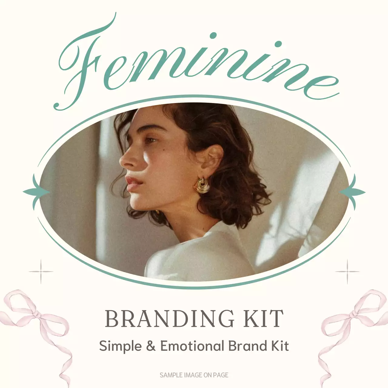 Promoting a minimalist fashion brand in beige and mint