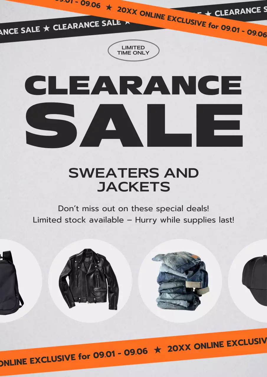 Black Minimal Sale Promotion Poster