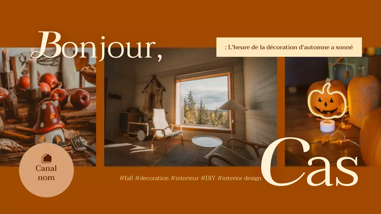 Couverture d'accessoires de décoration intérieure d'automne simple, beige et marron