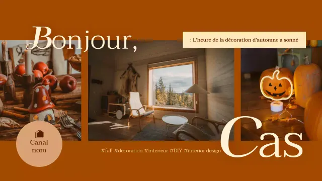 Couverture d'accessoires de décoration intérieure d'automne simple, beige et marron