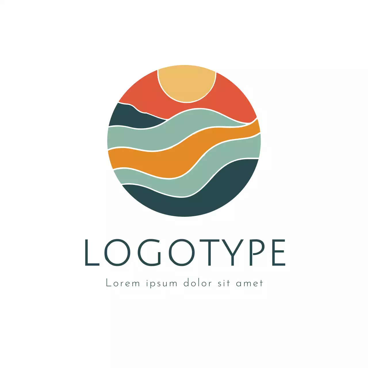 Orange Minimal Design Logo