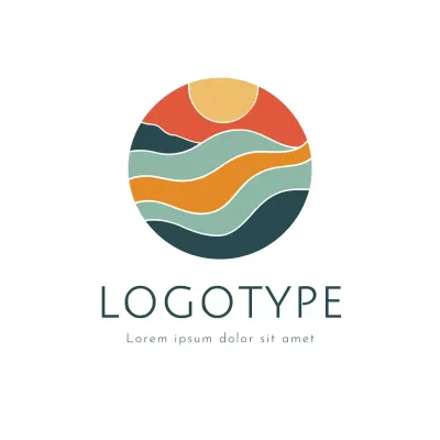 Orange Minimal Design Logo