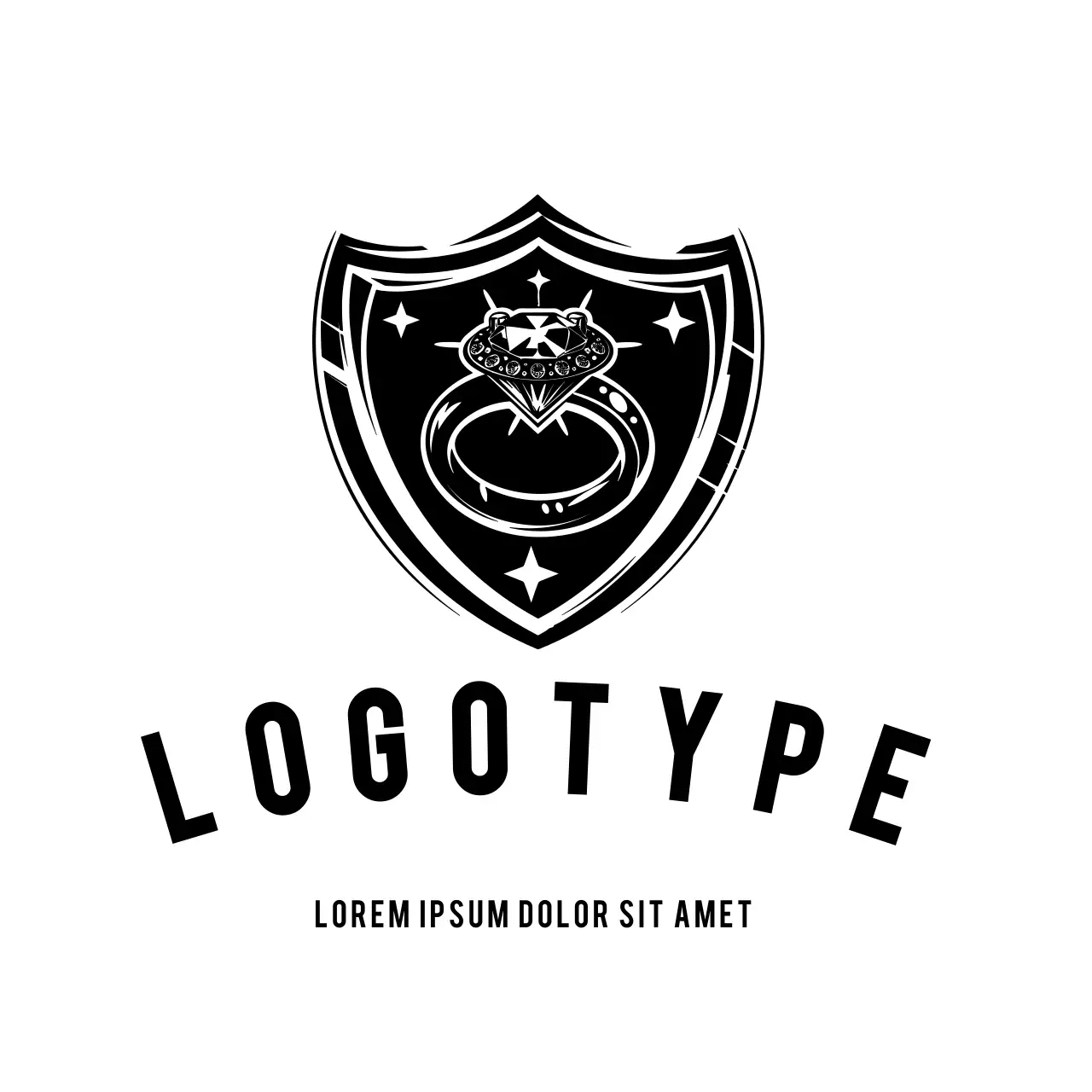 Black Minimal Design Logo