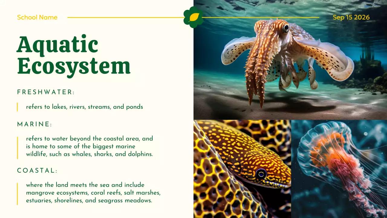 Yellow Educational Animal Guide Presentation