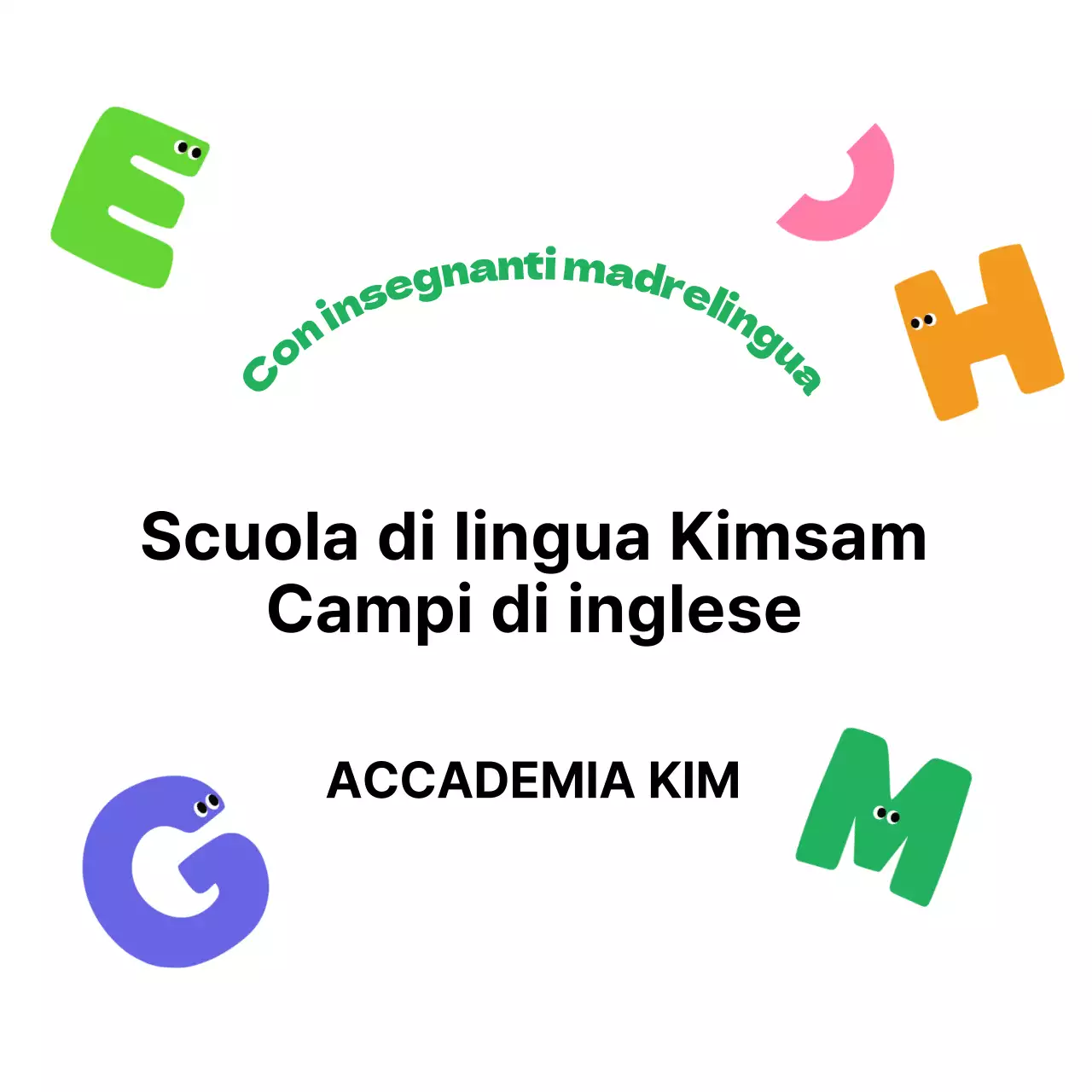 Un simpatico e colorato campo di lingua inglese con una differenza