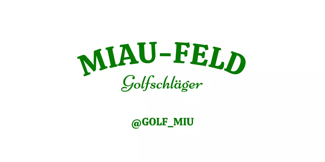 Logo zur Förderung eines Golfclubs in Form eines grünen Symbols.