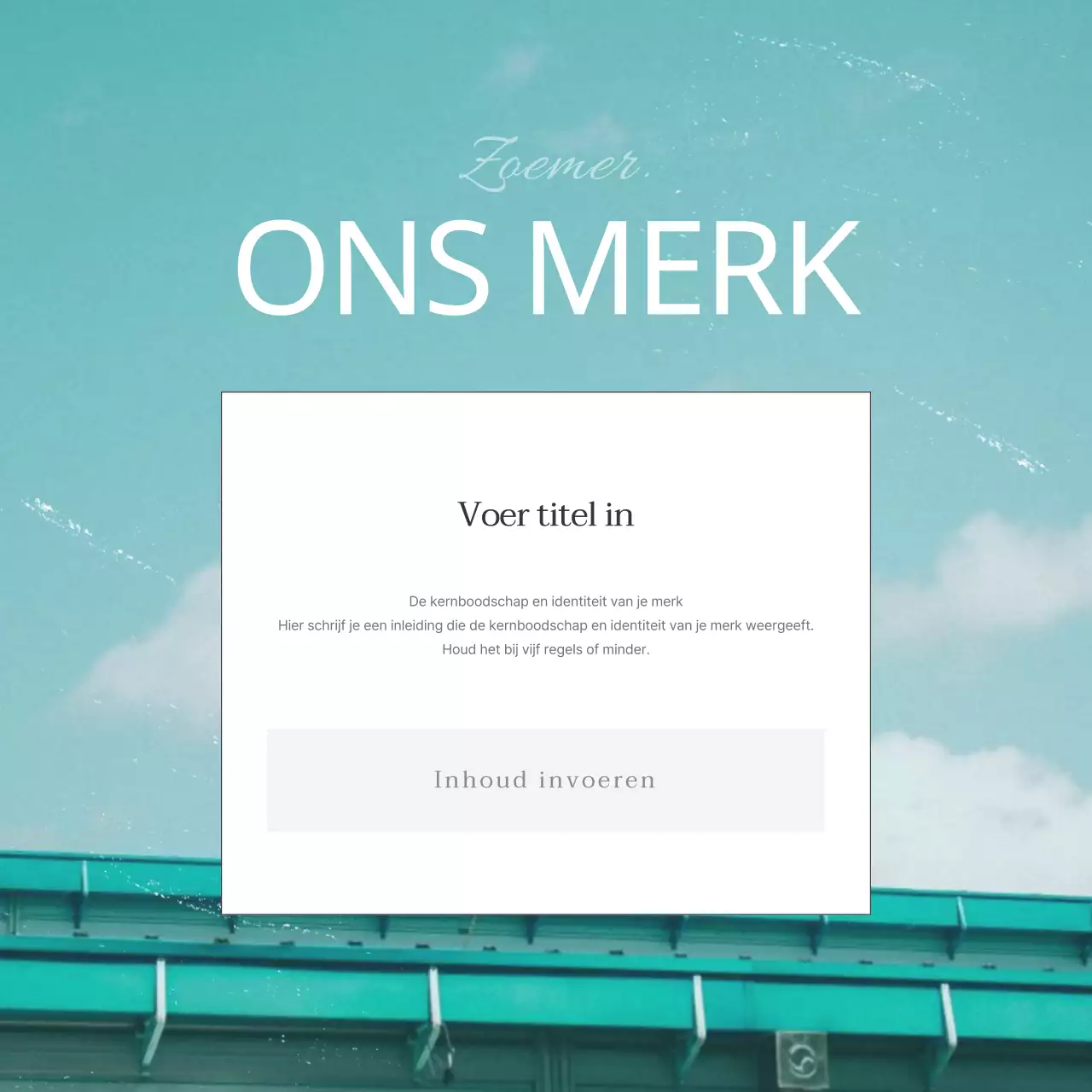 Een branded social media-post met een groen, vintage zomerthema