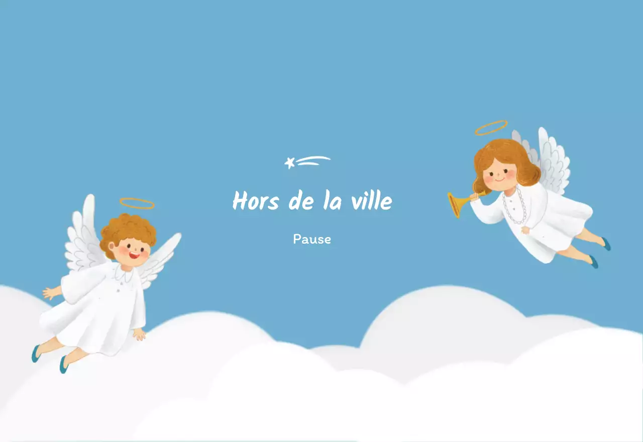 Un calendrier dévotionnel avec des illustrations douces et des versets bibliques sur un fond bleu clair.