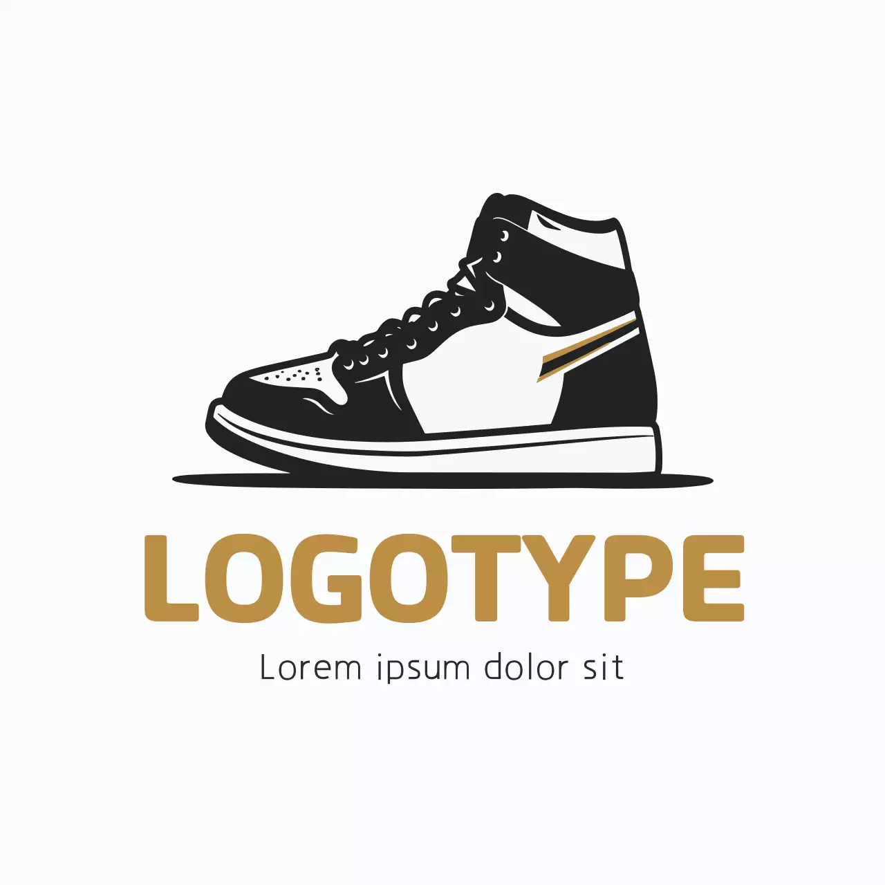 Black Minimal Sneaker Logo
