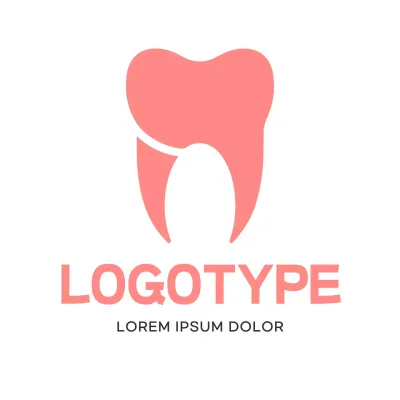 Coral Minimal Dental Logo