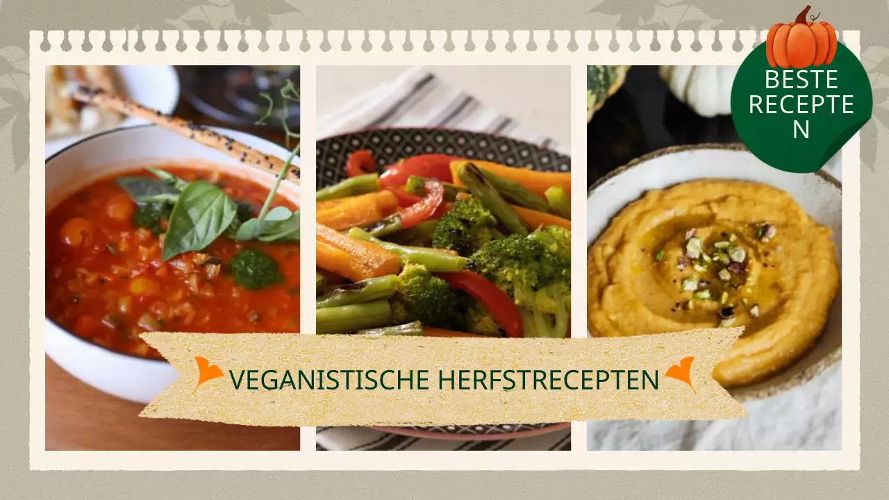 Herfstige veganistische recepten in kaki en bruin