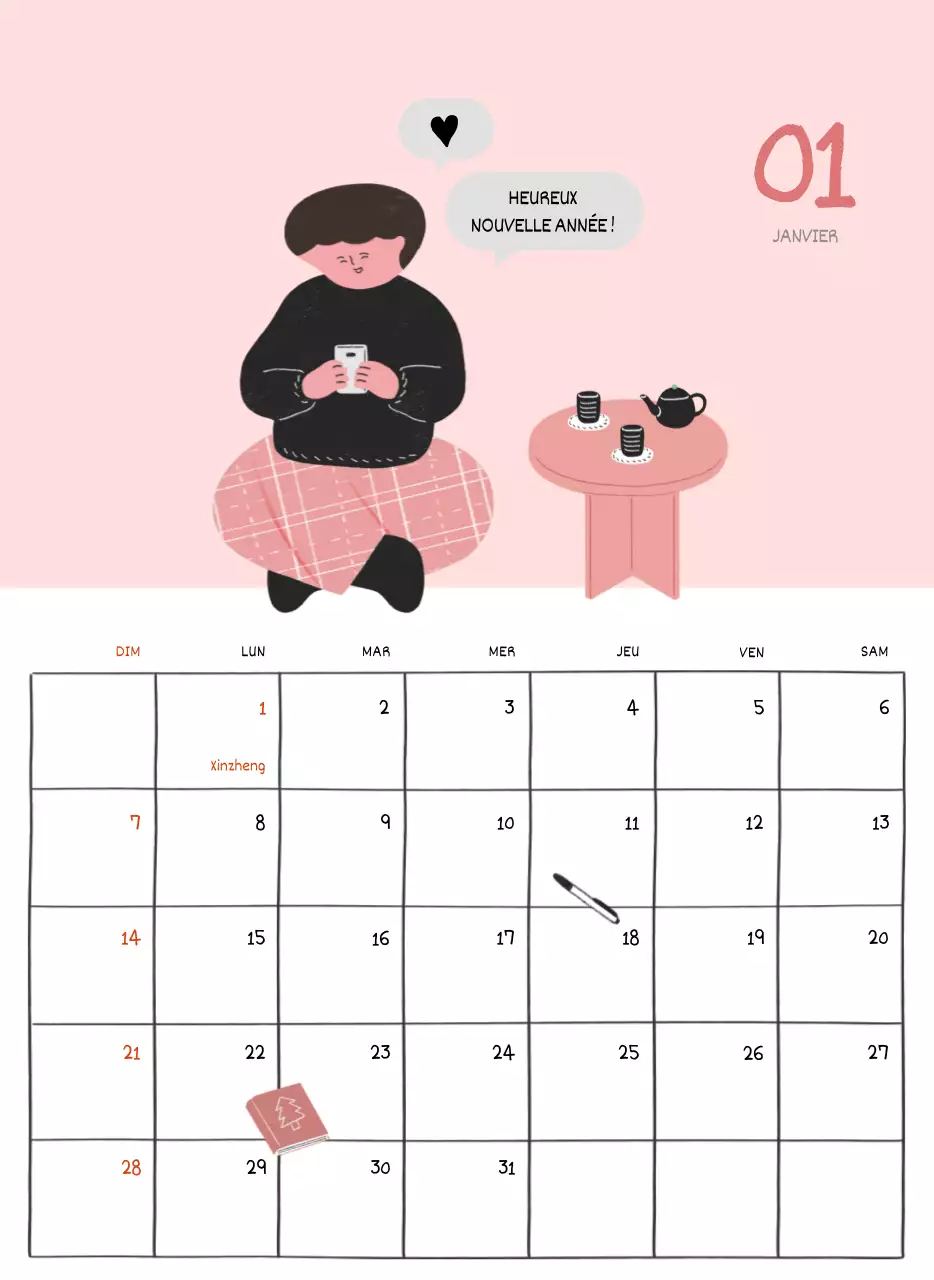 Un concept d'illustration coloré et mignon pour le quotidien