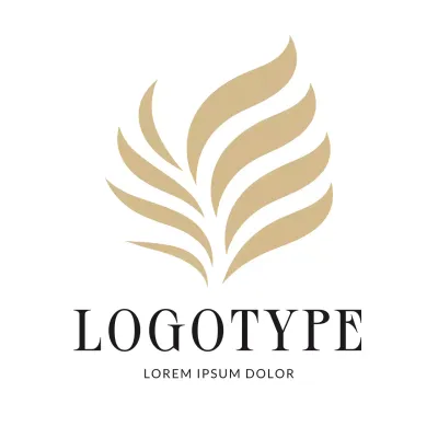 Beige Abstract Design Logo