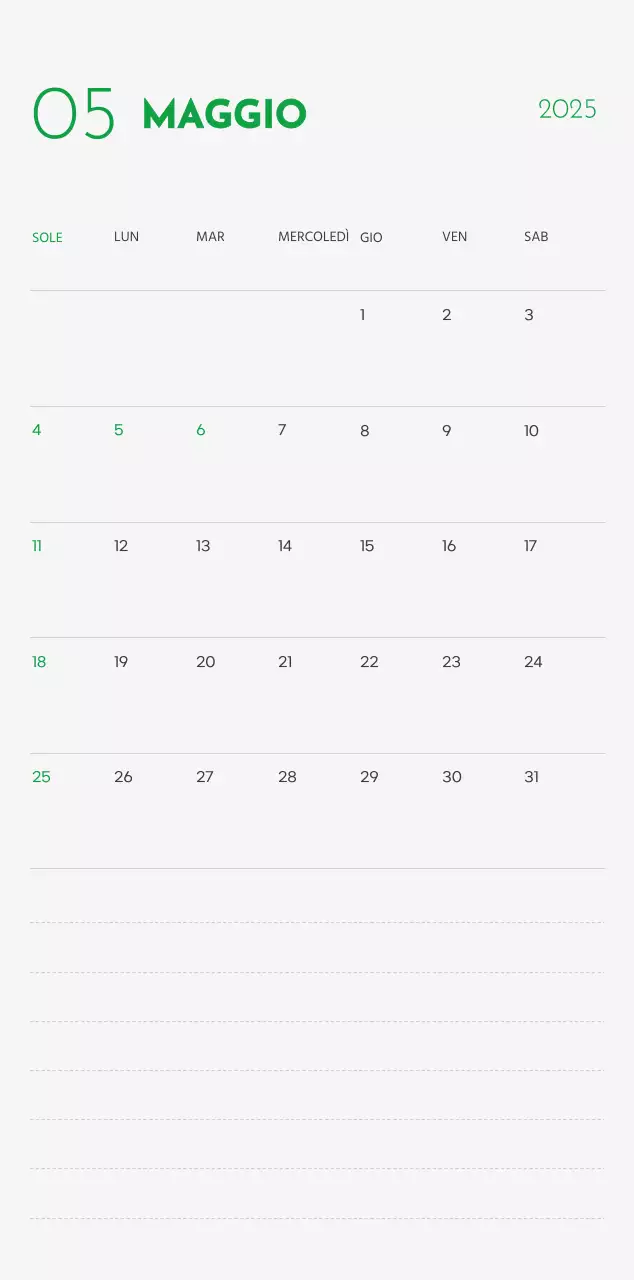 Un calendario con la foto di un cucciolo e un simpatico messaggio in colore verde.