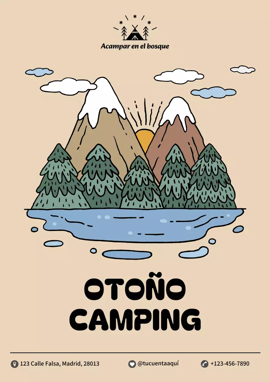 El beige y el caqui están de moda para los anuncios de camping de otoño