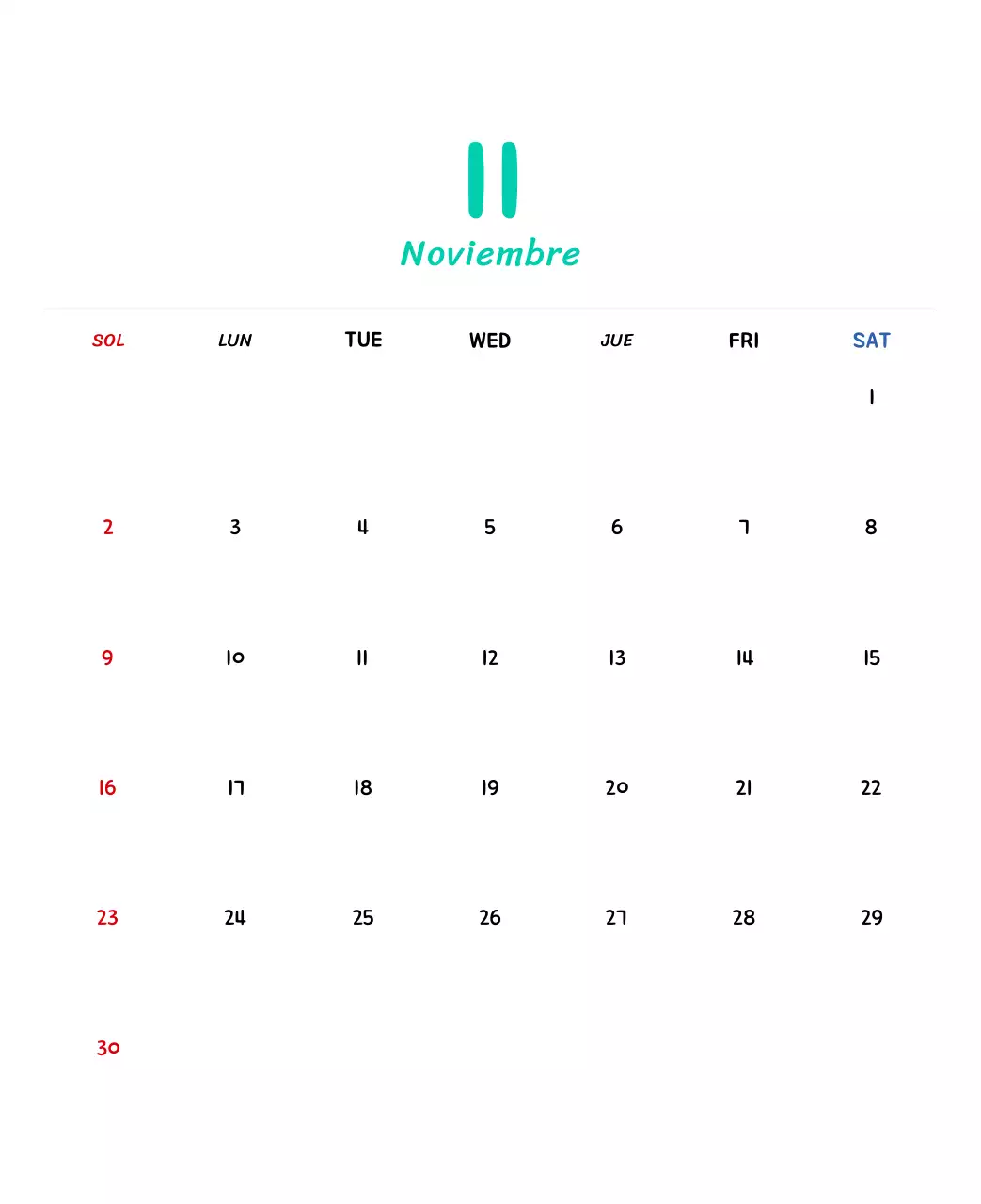 Calendario de Año Nuevo con simpáticas ilustraciones