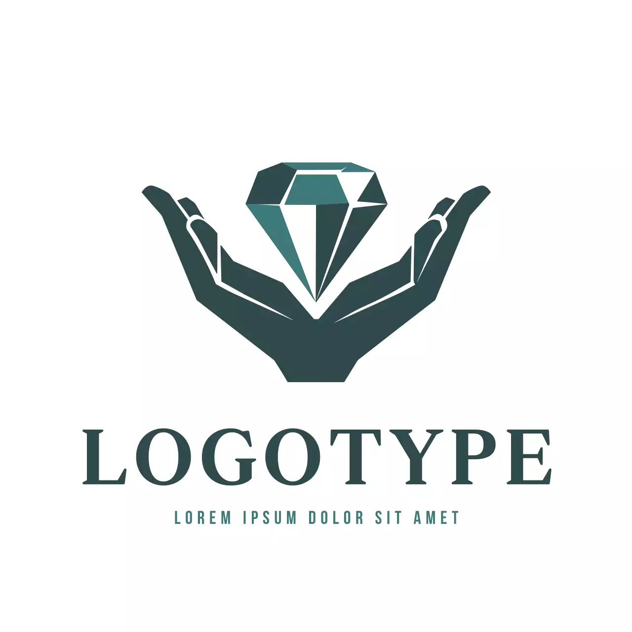 Teal Minimal Business Card Logo