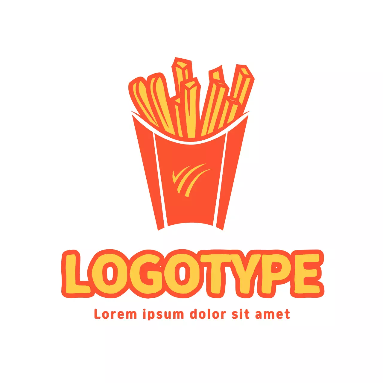 Orange Retro Food Logo